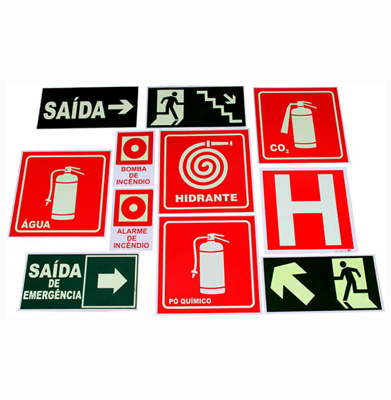 Placas de sinalização